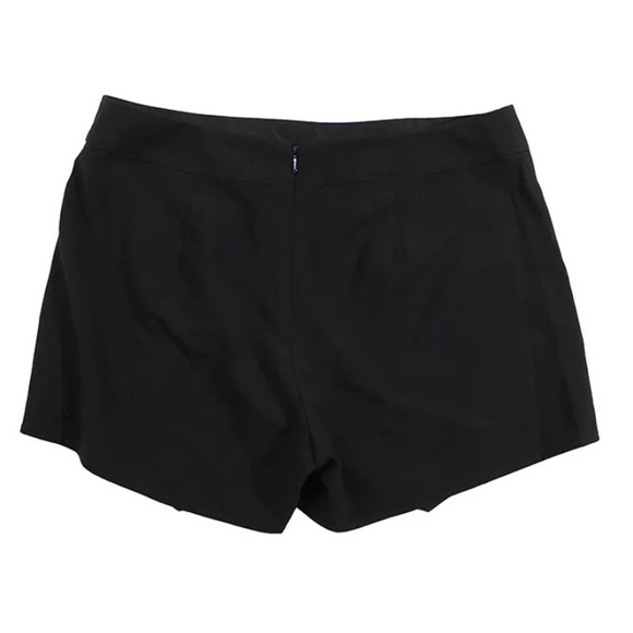 Kensie Black Faux Leather Pleather Skort Shorts M - Picture 2 of 5